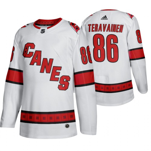 Carolina Carolina Hurricanes #86 Teuvo Teravainen Men's 2019-20 Away Authentic Player White Stitched Jersey Men's