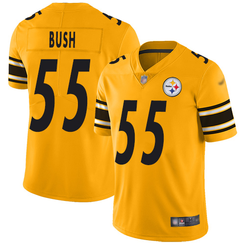 Pittsburgh Steelers #55 Devin Bush Gold Youth Stitched Limited Inverted Legend Jersey Youth
