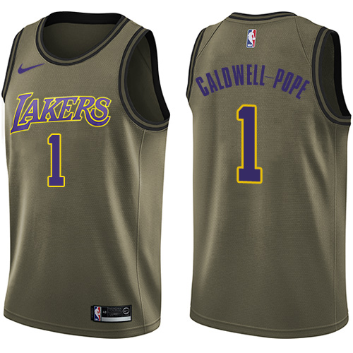 Los Angeles Lakers #1 Kentavious Caldwell-Pope Green Salute to Service Youth Swingman Jersey Youth
