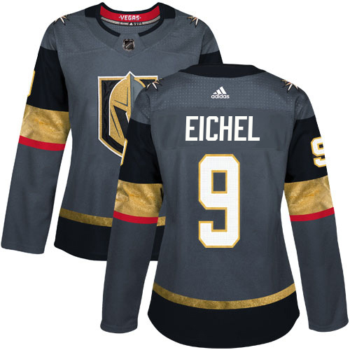 Adidas Golden Knights #9 Jack Eichel Grey Home Authentic Women's Stitched Jersey
