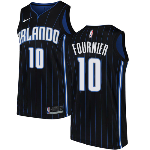 Orlando Magic #10 Evan Fournier Black Womens Swingman Statement Edition Jersey Womens