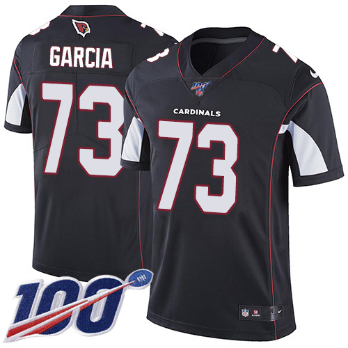 Arizona Cardinals #73 Max Garcia Black Alternate Youth Stitched 100th Season Vapor Untouchable Limited Jersey Youth