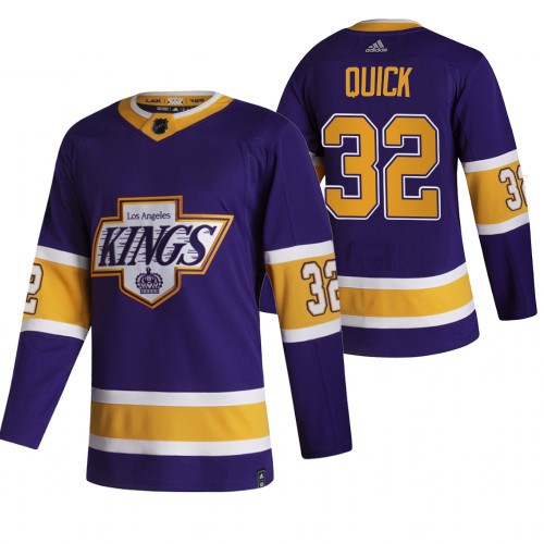 Los Angeles Los Angeles Kings #32 Jonathan Quick Black Men's Adidas 2020-21 Reverse Retro Alternate Jersey Men's
