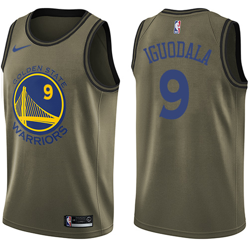 Golden State Warriors #9 Andre Iguodala Green Salute to Service Youth Swingman Jersey Youth