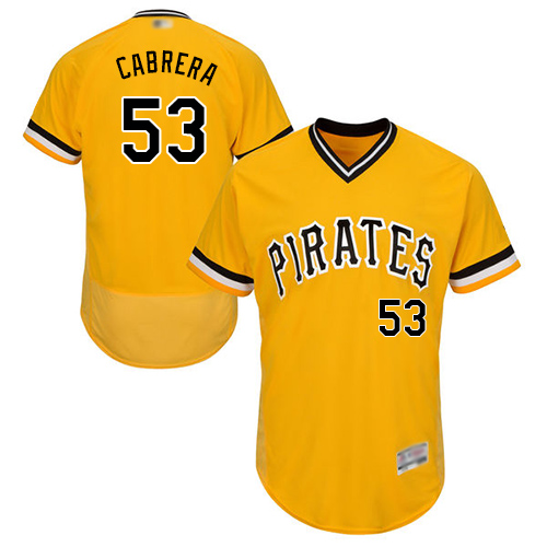 Pittsburgh Pirates #53 Melky Cabrera Gold Flexbase Authentic Collection Stitched Jersey Men's
