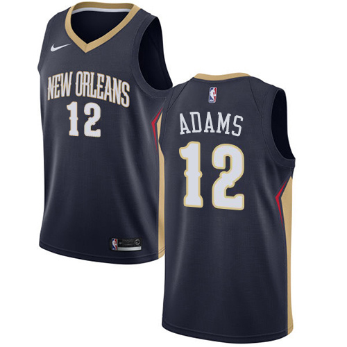 New Orleans Pelicans #12 Steven Adams Navy Womens Swingman Icon Edition Jersey Womens