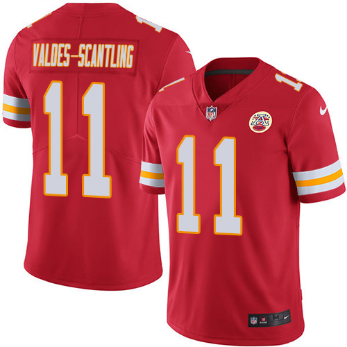 Chiefs #11 Marquez Valdes-Scantling Red Team Color Youth Stitched Vapor Untouchable Limited Jersey
