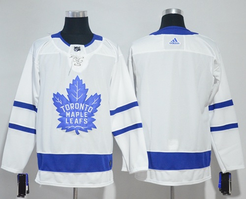 Adidas Maple Leafs Blank White Road Authentic Stitched Jersey