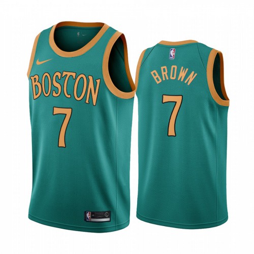 Boston Celtics #7 Jaylen Brown Green 2019-20 City Edition Jersey Mens