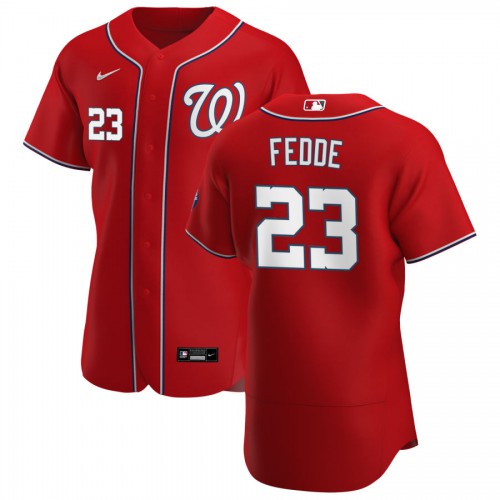 Washington Washington Nationals #23 Erick Fedde Men's Red Alternate 2020 Authentic Player Jersey Men's