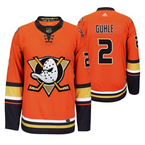 Anaheim Anaheim Ducks #2 Brendan Guhle Men's 2019-20 Third Orange Alternate Stitched Jersey Men's