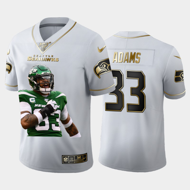 Seattle Seahawks #33 Jamal Adams Team Hero 1 Vapor Limited 100 Jersey White Golden