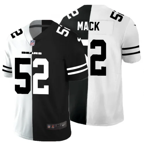 Chicago Chicago Bears 52 Khalil Mack Men s Black V White Peace Split Vapor Untouchable Limited Jersey Men s luoranbin gray a