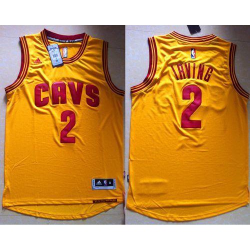 Cleveland Cavaliers #2 Kyrie Irving Gold Revolution 30 Stitched Youth Jersey Youth