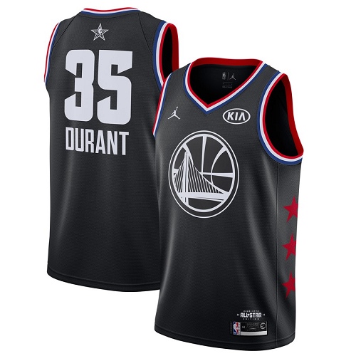 Golden State Warriors #35 Kevin Durant Black Youth Jordan Swingman 2019 All-Star Game Jersey Youth