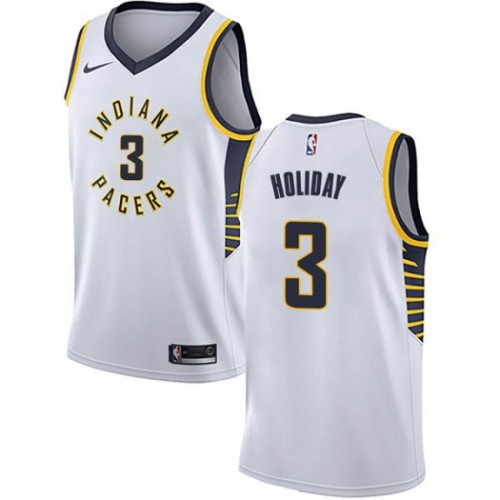 Indiana Pacers #3 Aaron Holiday White Womens Swingman Association Edition Jersey Womens