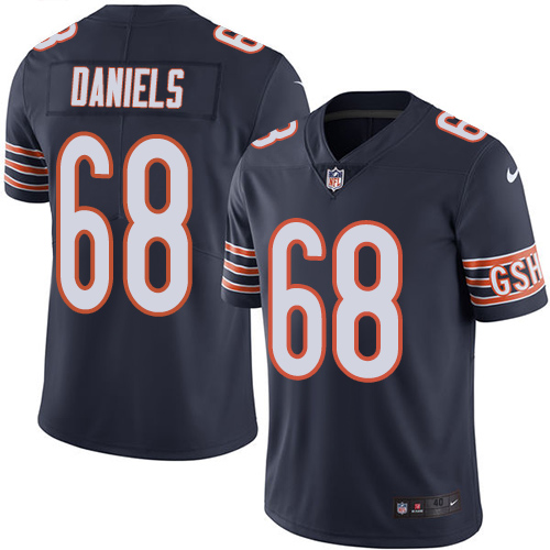 Chicago Bears #68 James Daniels Navy Blue Team Color Men's Stitched Vapor Untouchable Limited Jersey Men's