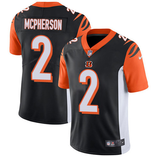 Bengals #2 Evan McPherson Black Team Color Men's Stitched Vapor Untouchable Limited Jersey