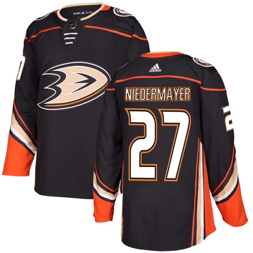Adidas Anaheim Ducks #27 Scott Niedermayer Black Home Authentic Stitched Jersey Men's