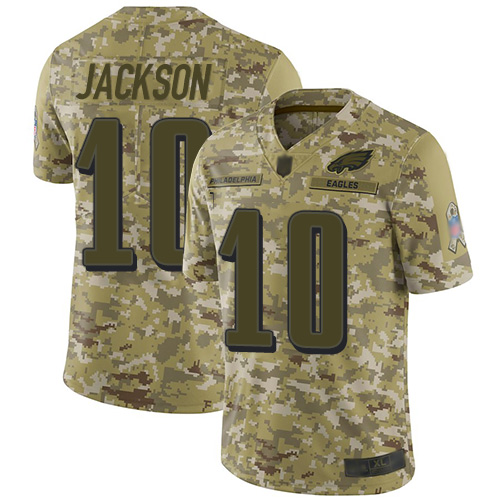 Philadelphia Eagles #10 DeSean Jackson Camo Youth Stitched Limited 2018 Salute to Service Jersey Youth
