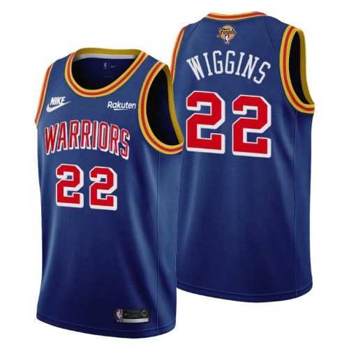 Golden State Golden State Warriors #22 Andrew Wiggins Womens Releases Classic Edition 2022 Finals 75th Anniversary Jersey Blue Womens