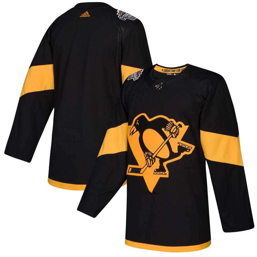 Adidas Penguins Blank Black 2019 Stadium Series Authentic Stitched Jersey