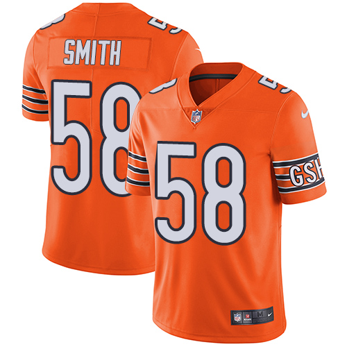 Chicago Bears #58 Roquan Smith Orange Men's Stitched Limited Rush Jersey Men's
