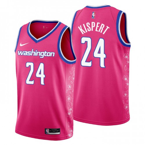 Washington Wizards #24 Corey Kispert Mens 2022-23 City Edition Jersey - Cherry Blossom Pink Mens