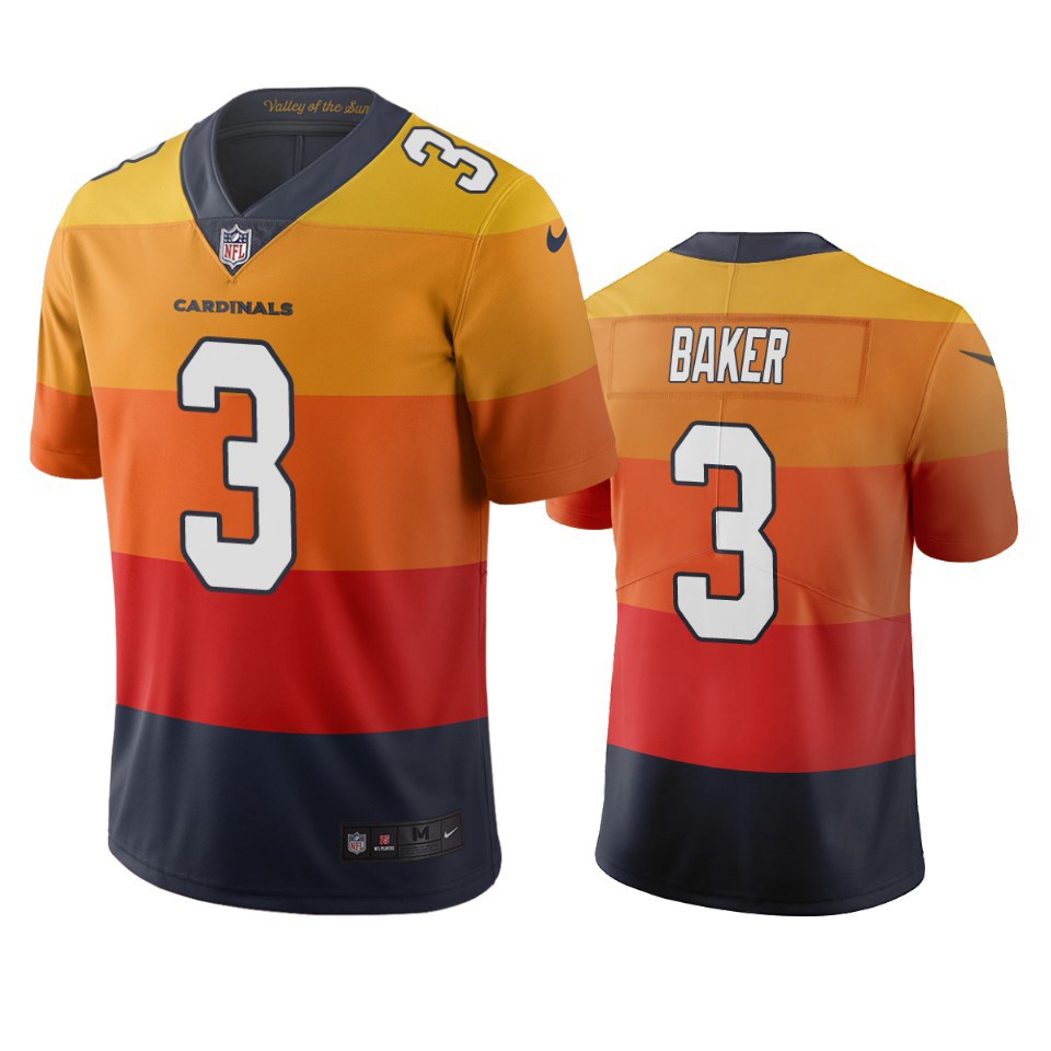 Arizona Cardinals #3 Budda Baker Sunset Orange Vapor Limited City Edition Jersey