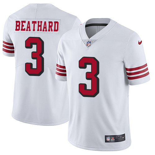 San Francisco 49ers #3 C.J. Beathard White Rush Youth Stitched Vapor Untouchable Limited Jersey Youth