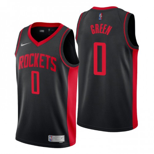 Houston Houston Rockets #0 Jalen Green Black Mens Swingman 2020-21 Earned Edition Jersey Mens