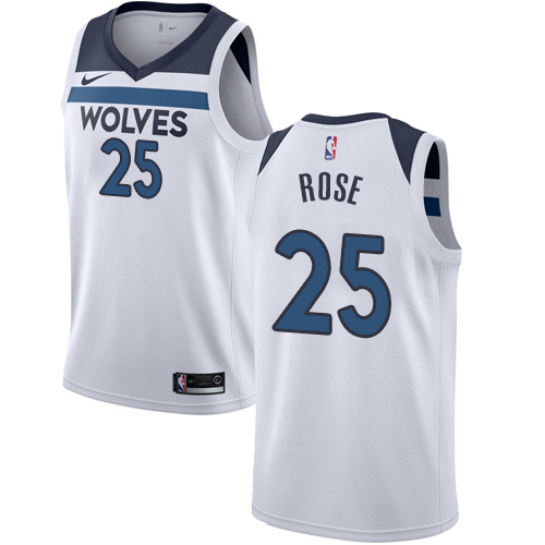 Minnesota Timberwolves #25 Derrick Rose White Womens Swingman Association Edition Jersey Womens