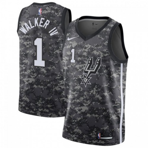 San Antonio Spurs #1 Lonnie Walker IV Black Youth Swingman City Edition 2018/19 Jersey Youth