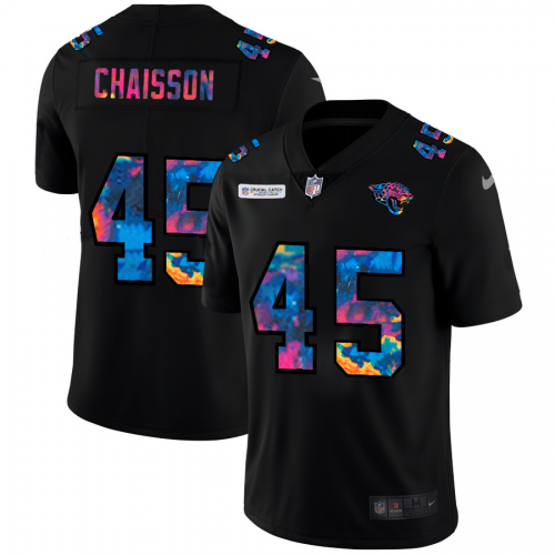 Jacksonville Jacksonville Jaguars #45 K'Lavon Chaisson Men's Multi-Color Black 2020 Crucial Catch Vapor Untouchable Limited Jersey Men's
