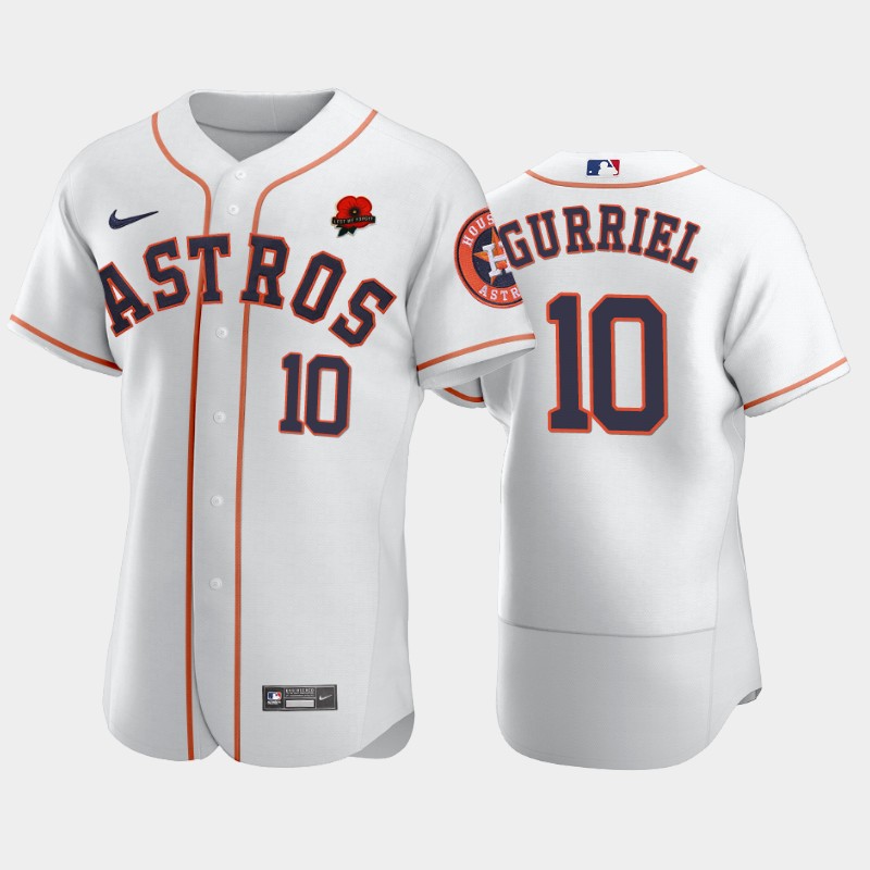 Houston Astros #10 Yuli Gurriel Men's Authentic 2021 Memorial Day Jersey - White