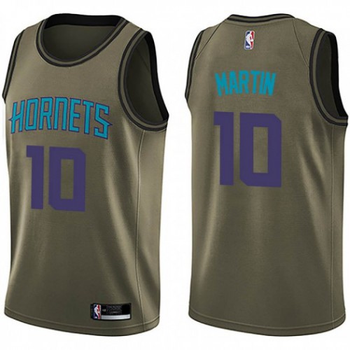 Charlotte Hornets #10 Caleb Martin Green Salute To Service Youth Swingman Jersey Youth