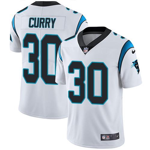 Carolina Panthers #30 Stephen Curry White Men's Stitched Vapor Untouchable Limited Jersey Men's