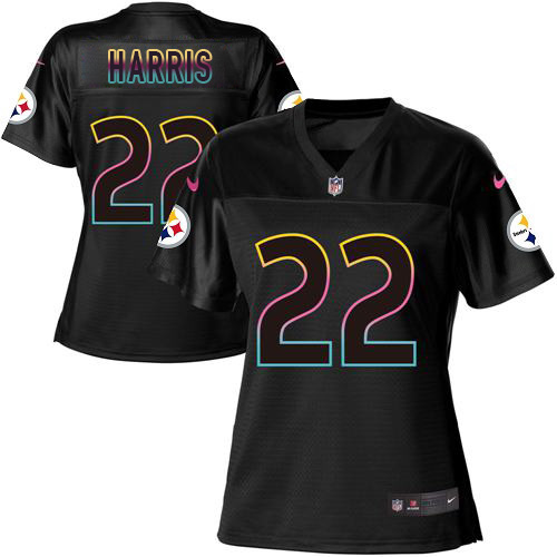 Steelers #22 Najee Harris Black Women's Fashion Game Jersey