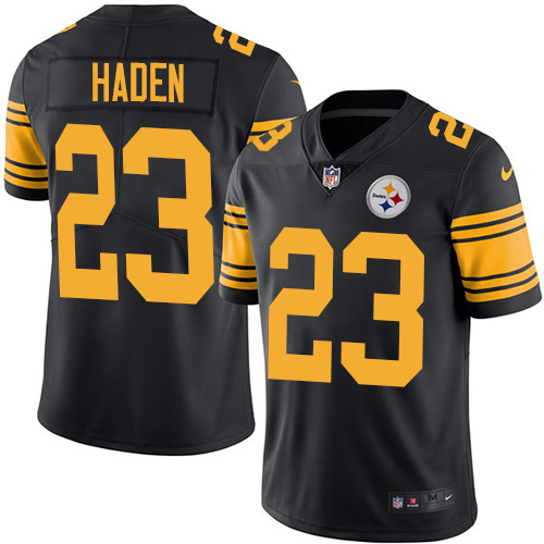 Pittsburgh Steelers #23 Joe Haden Black Men's Stitched Limited Rush Jersey Men's