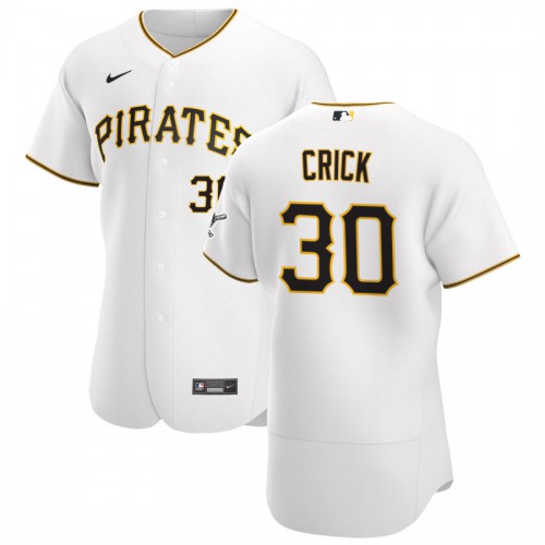 Pittsburgh Pittsburgh Pirates #30 Kyle Crick Men's White Home 2020 Authentic Player Jersey Men's