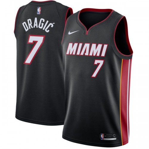 Miami Heat #7 Goran Dragic Black Swingman Icon Edition Jersey Mens