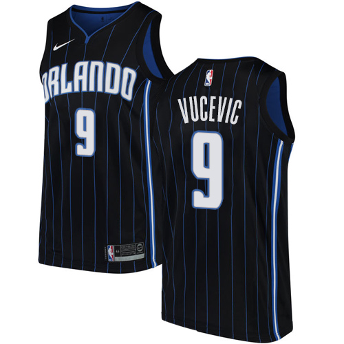 Orlando Magic #9 Nikola Vucevic Black Youth Swingman Statement Edition Jersey Youth