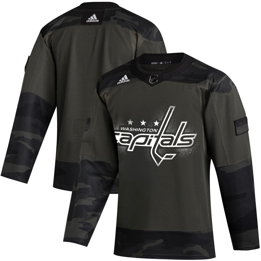 Washington Capitals Adidas 2019 Veterans Day Authentic Practice Jersey Camo