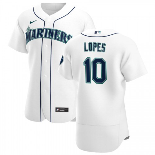 Seattle Seattle Mariners #10 Tim Lopes Men's White Home 2020 Authentic Player Jersey Men's