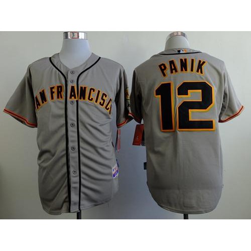 San Francisco Giants #12 Joe Panik Grey Road Cool Base Stitched Jersey Men's