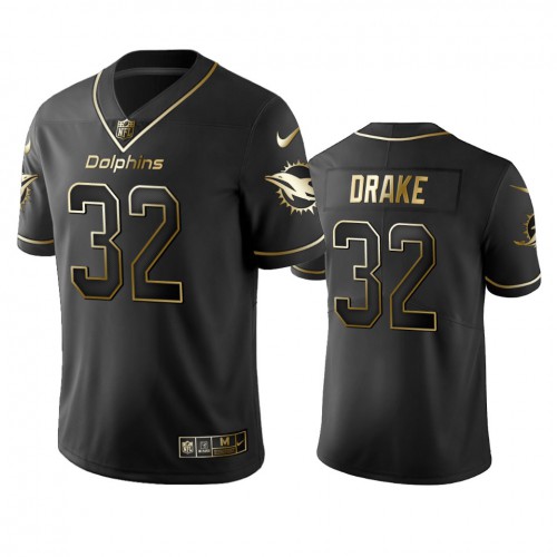 Miami Dolphins #32 Kenyan Drake Men's Stitched Vapor Untouchable Limited Black Golden Jersey Men's