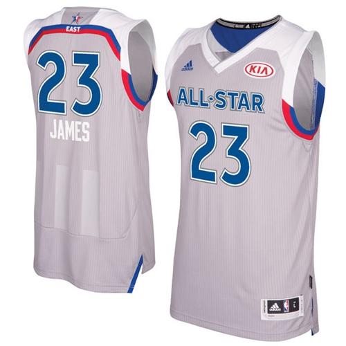 Cleveland Cavaliers #23 LeBron James Gray 2017 All-Star Stitched Jersey Mens