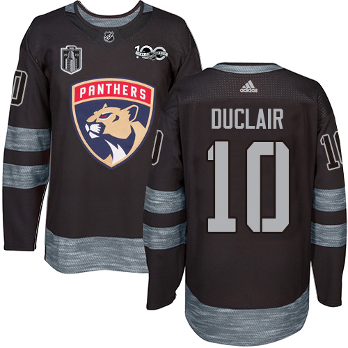 Adidas Panthers #10 Anthony Duclair Black 2023 Stanley Cup Final Patch 100th Anniversary Stitched Youth Jersey