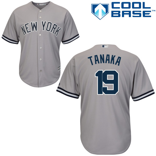 New York Yankees #19 Masahiro Tanaka Grey Cool Base Stitched Youth Jersey Youth