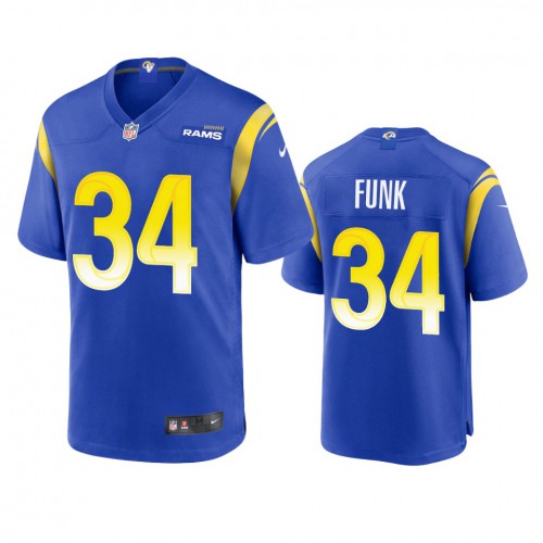 Los Angeles Los Angeles Rams #34 Jake Funk Men's Game Jersey - Royal Men's